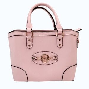 Marilyn Monroe Handbag Small Soft Pink Tote Faux Leather Gold Accents LIKE NEW